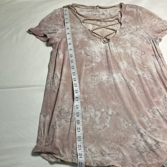 American Eagle Outfitters Soft & Sexy Short Sleeved Tshirt Juniors Size Medium - Picture 3 of 7